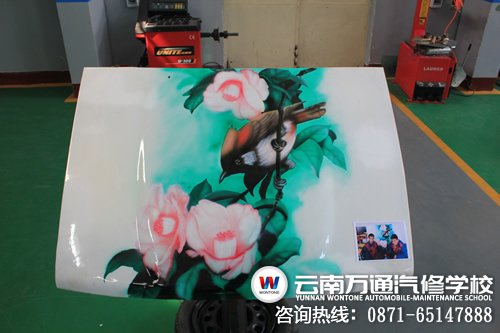 栩栩如生的花鳥彩噴涂
